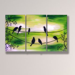 Stupell Industries Home Décor Birds On Wires Triptych 3 Piece