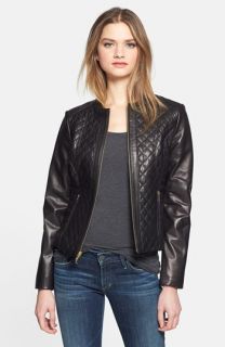 Cole Haan Quilted & Smooth Leather Jacket