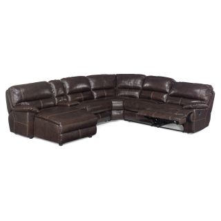Hooker Furniture Espresso 6 Piece Sectional with Chaise   Sectional Sofas