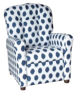 Brazil Furniture 4 Button Back Childrens Recliner   JoJo Pattern   Kids Upholstered Chairs