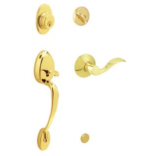 Schlage Plymouth Front Entry Handleset with Accent Lever