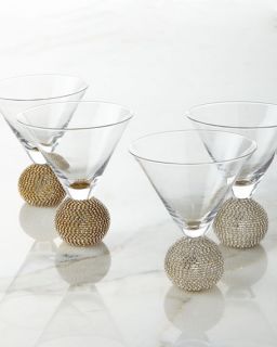 Ball Stem Martini Glasses, Set of 2