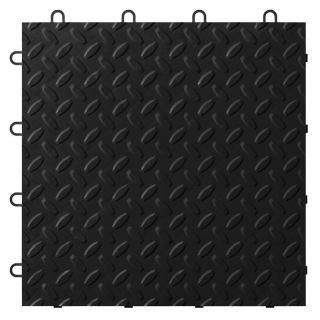 Gladiator Black Tile Flooring   24 Pack