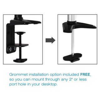 Sit Stand Extended Air Assist Monitor Arm Height Adjustable 2 Screen