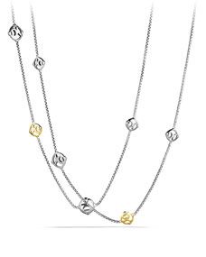 David Yurman DY Logo Chain Necklace with Gold
