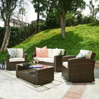 The Hom Bahia 4 Piece Deep Seating Group with Cushions