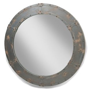 Moe's Home Collection Nautic Large Mirror   47 diam. in.   Dark Brown   Mirrors