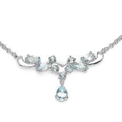 Malaika Sterling Silver Blue Topaz Necklace   Shopping   Top