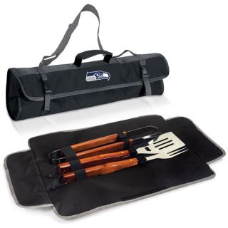 Picnic Time Seattle Seahawks 3 piece Metro BBQ Tool Tote