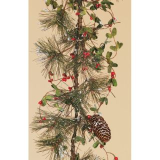 Oddity Inc. Frosted Pine Berry Pine Cone Garland