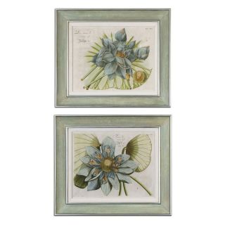 Blue Lotus Flower   Set of 2   28W x 24H in.   Wall Art