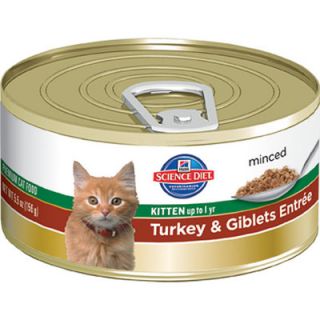 Hills Science Diet Kitten Turkey and Giblets Entrée Wet Cat Food (5