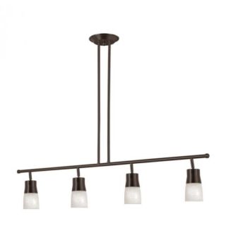 Cambridge 4 Light Rubbed Oil Bronze 6 in. Track Light with Opal Glass