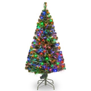 60 inch Fiber Optic Evergreen Tree with 150 Multi Lights in a 16 inch