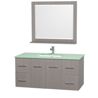 Wyndham Collection Centra 48 Single Bathroom Vanity Set with Mirror