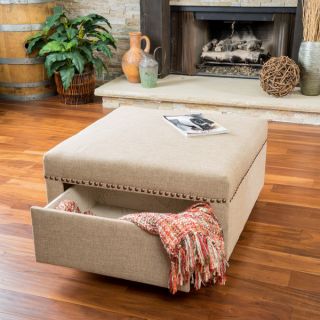Christopher Knight Home Darby Square Bonded Leather Storage Ottoman