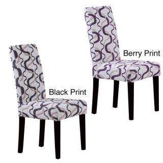 TRIBECCA HOME Darcy Espresso Metal Upholstered Dining Chair (Set of 2)