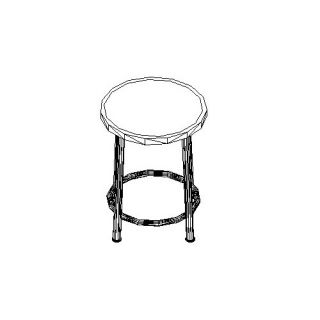 Height Adjustable Stool with Swivel