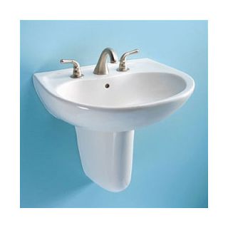 Toto Supreme Wall Mount Bathroom Sink Set with SanaGloss Glazing
