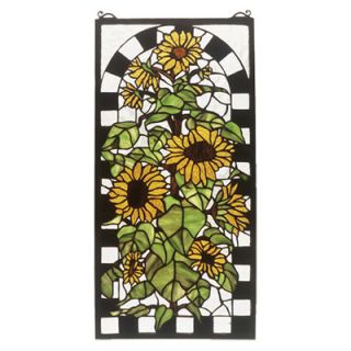 Meyda Tiffany Sunflowers in Bloom Stained Glass Window