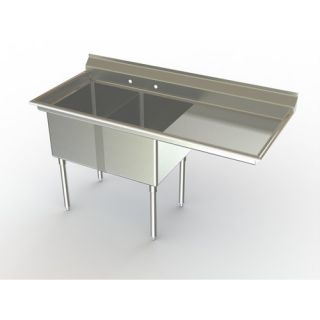 Deluxe NSF 54 x 27 Double Service Sink Right by Aero Manufacturing