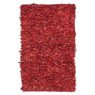 Safavieh Leather Shag Red Rug