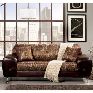 Furniture of America Traditional Floristen 2 Piece Fabric Leatherette