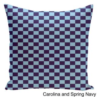 Square 26 inch Checkerboard Geometric Decorative Throw Pillow