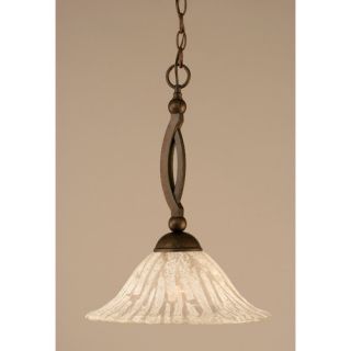 Toltec Lighting Bow Downlight Pendant with Italian Bubble Glass Shade