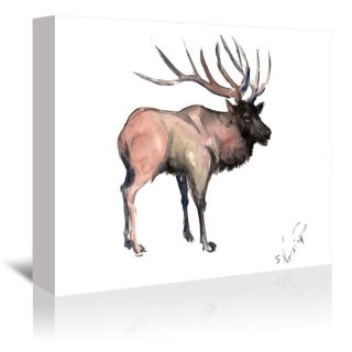 Deer Painting Print on Gallery Wrapped Canvas by Americanflat
