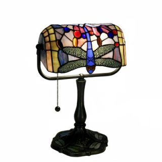 Warehouse of Tiffany Dragonfly Banker Table Lamp