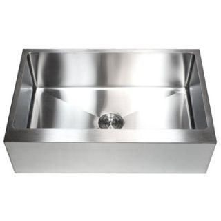 Ariel 33 x 21 Stainless Steel Single Bowl Farmhouse Kitchen Sink by