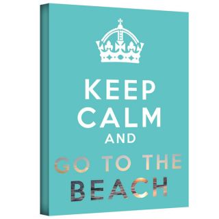 ArtWall Art D. Signer Keep Calm and Go to the Beach Gallery wrapped