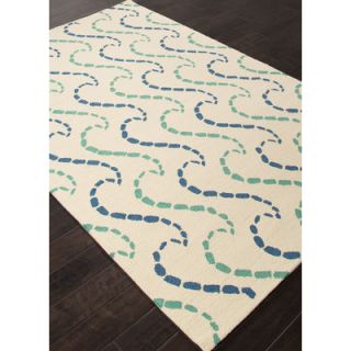 Grant Blue/Ivory Geometric Indoor/Outdoor Area Rug by Jaipur Rugs