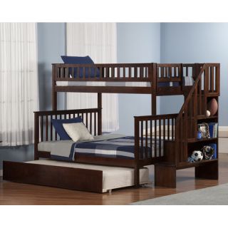 Atlantic Furniture Woodland Twin Over Full Bunk Bed with Twin Urban