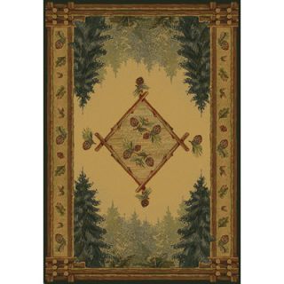 United Weavers of America Genesis Yellow Forest Trail Lodge Area Rug