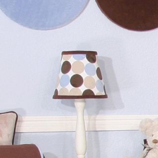 Brandee Danielle Minky Blue Chocolate Polka Dot Lampshade   Nursery Decor