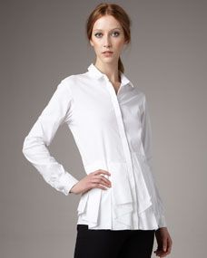 Piazza Sempione Panel Detailed Button Down Blouse