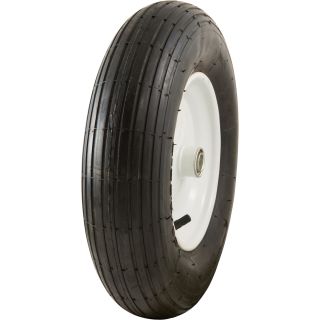 Marathon Tires Pneumatic Wheelbarrow Tire — 3/4in. Bore, 4.80/4.00–8in.  Wheelbarrow Wheels