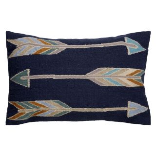 Jaipur Arrow Pattern Wool and Cotton Decorative Pillow   Decorative Pillows