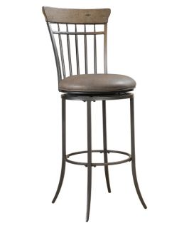 Hillsdale Charleston Swivel Vertical Spindle Back Counter Stool   Bar Stools