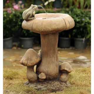 Jeco Mushroom and Frog Indoor/Outdoor Fountain   Fountains