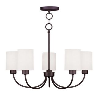 Convertible Chandelier Number of lights 5 Shade Type Off white linen