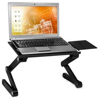 Mount It MI 7211 Portable Adjustable Aluminum Laptop Tray with Built