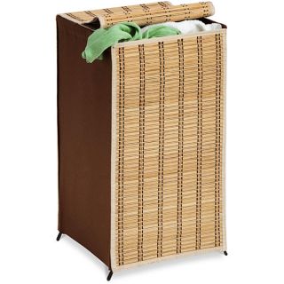 Honey Can Do HMP 01619 Bamboo Wicker Hamper with Lid   13729646