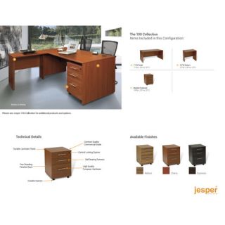 Jesper Office Pro X   L Shaped Executive Desk with Mobile Pedestal