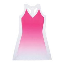 Womens Fila Baseline Dress Pink Glo Ombre Print/White  