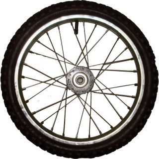 Marathon Tires Pneumatic Tire on Spoked Ball Bearing Wheel — Compatible with 16in. x 1.75in. and 16in. x 2.2125in. Applications  Pneumatic Spoked Wheels