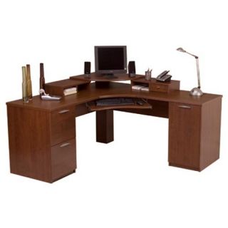 Bestar Elite Corner Computer Desk Tuscany Brown