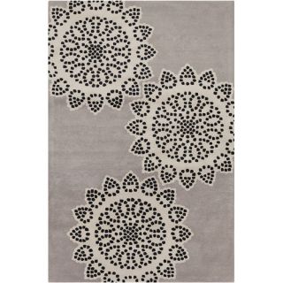 Chandra Rugs Allie Hand Tufted Wool Taupe/Black Area Rug